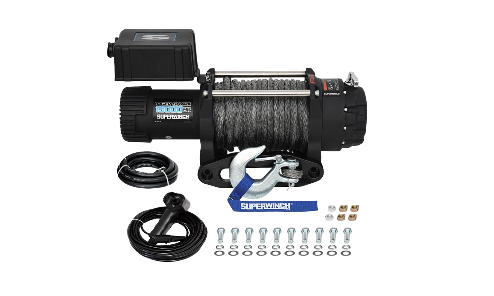Superwinch Tiger Shark 15000SR 12V (6804kg - ø12mmx24m Rope) | 1515001 - Afbeelding 2